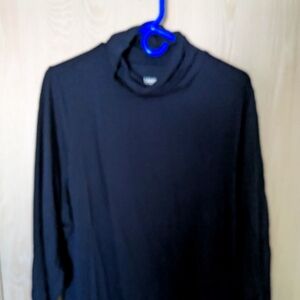 Navy Turtleneck Top